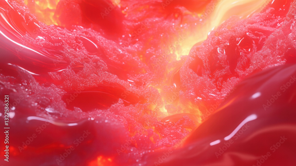 Dynamic abstract background with bubbling lava textures for design and art projects Dynamic abstract background with bubbling lava textures for design and art projects