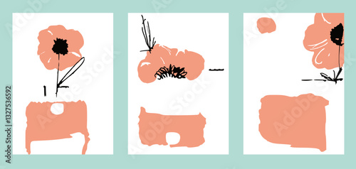 Background with abstract geometric spots and a place for text. Vector illustration in the style of minimalism.