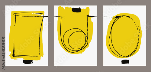 Background with abstract geometric spots and a place for text. Vector illustration in the style of minimalism.