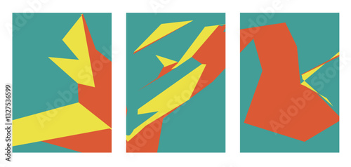 Background with abstract geometric spots and a place for text. Vector illustration in the style of minimalism.