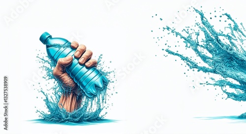 young woman in water