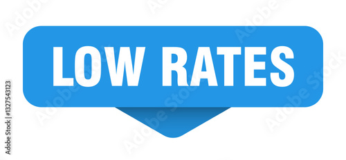 low rates sticker. low rates sign on transparent background