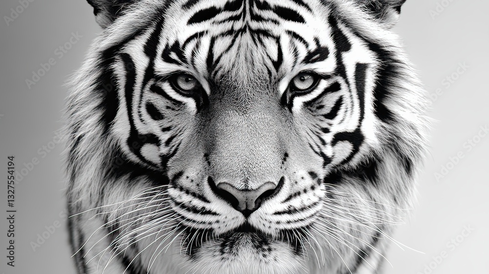 Obraz premium Majestic tiger portrait wildlife habitat photography close-up intense eyes