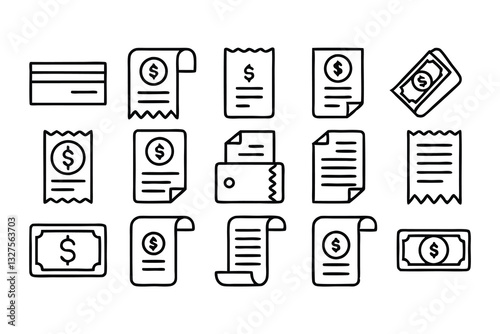 invoice  bill  receipt  tax and payment concept ed
