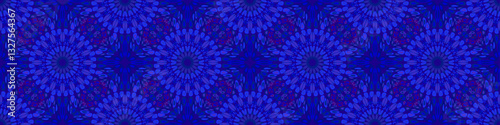 Seamless abstract garden mandala pattern background design