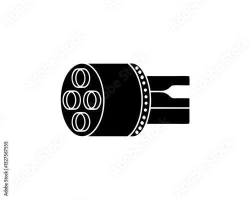 creative details underground cable icon vector illustration 