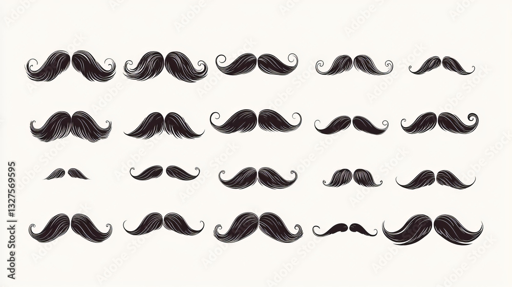 Silhouette vector mustache hair hipster curly collection beard barber and gentleman symbol fashion adult human facial gave vector illustration. Silhouette vector mustache hair hipster curly collection beard barber and gentleman symbol fashion adult human facial gave vector illustration.