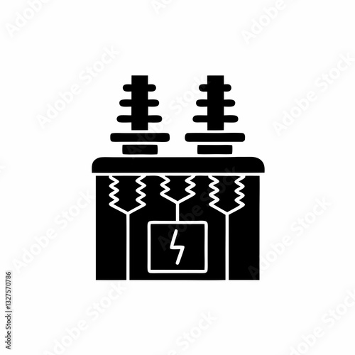 creative details electric substation icon vector illustration 