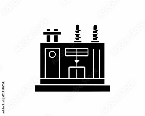 creative details electric substation icon vector illustration 