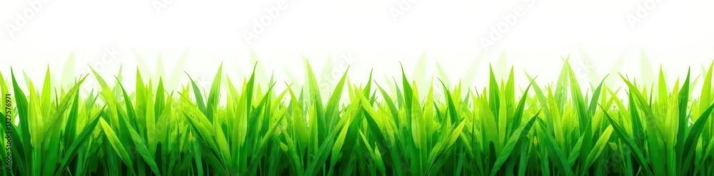 Bright, realistic seamless border of grass; ideal for design projects , foliage, realistic Bright, realistic seamless border of grass; ideal for design projects , foliage, realistic