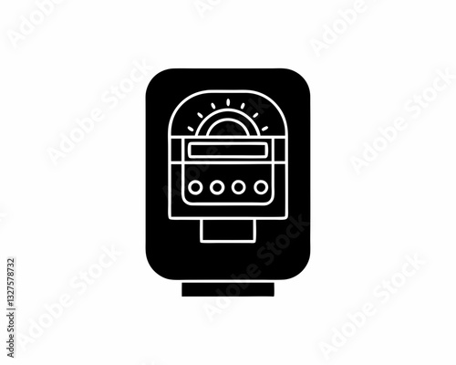 creative details electric meter icon vector illustration 