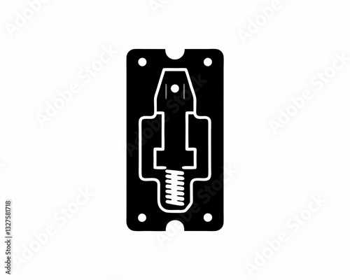 creative details circuit breaker icon vector illustration 