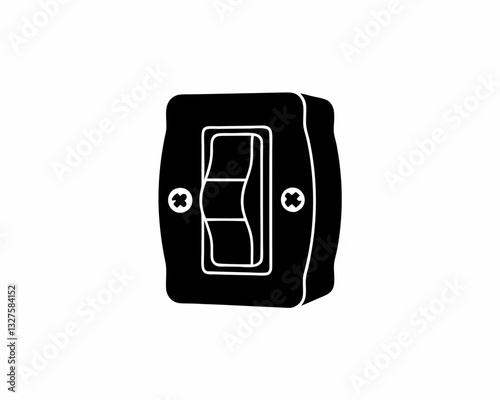 creative details electric switch icon vector illustration 
