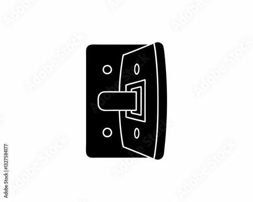 creative details electric switch icon vector illustration 