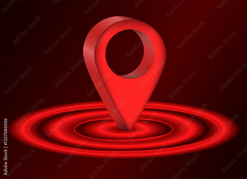 Ícone de localização 3d