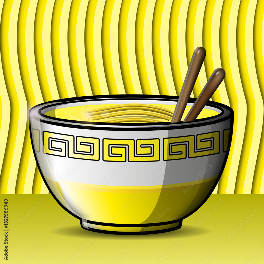 Tigela de Ramen com ornamentos