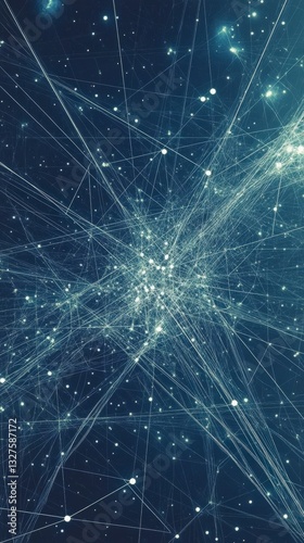 A mesmerizing exploration of global interconnectedness, a breathtaking abstract network design showcasing the intricate dance of data and technology.