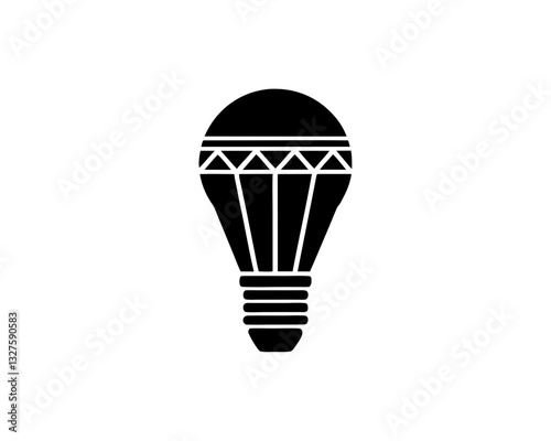 creative details led lamp icon vector illustration 