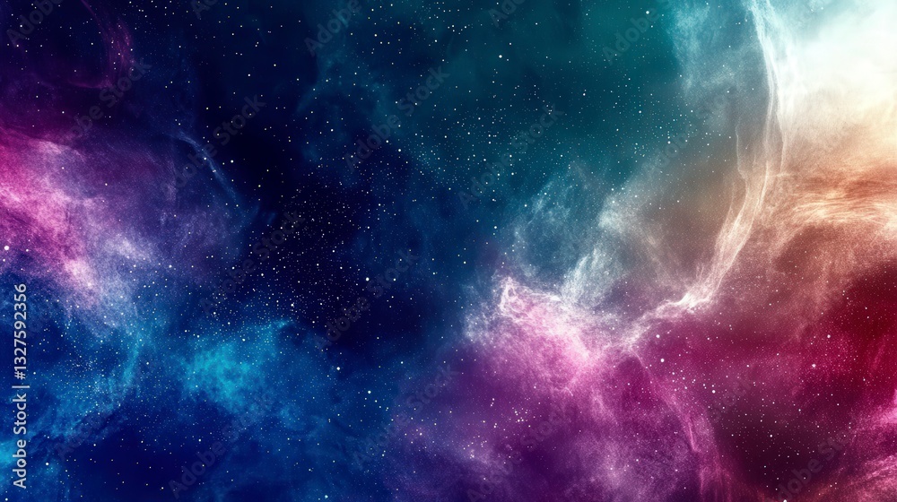 Fototapeta premium Stunning Cosmic Nebulae: A Colorful Exploration of Deep Space