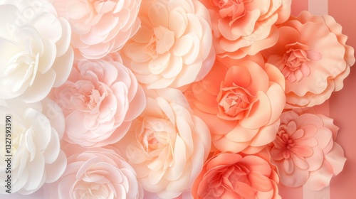 Elegant Floral Arrangement in Soft Pastel Tones Perfect for Weddings Decorations and Romanti