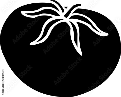 black and white tomato on a white background, vegetable, seed