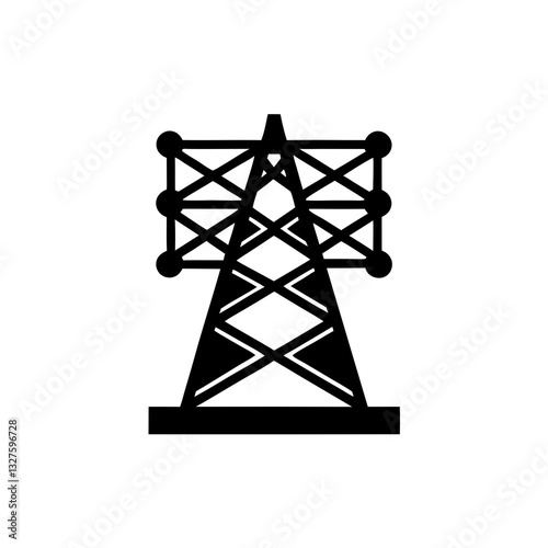 creative details electric grid icon vector illustration 