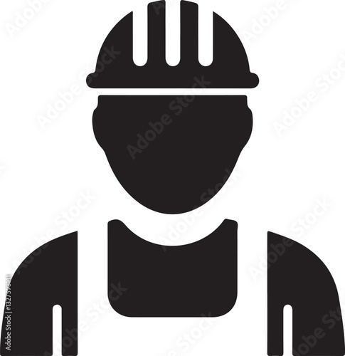 Construction worker vector icon