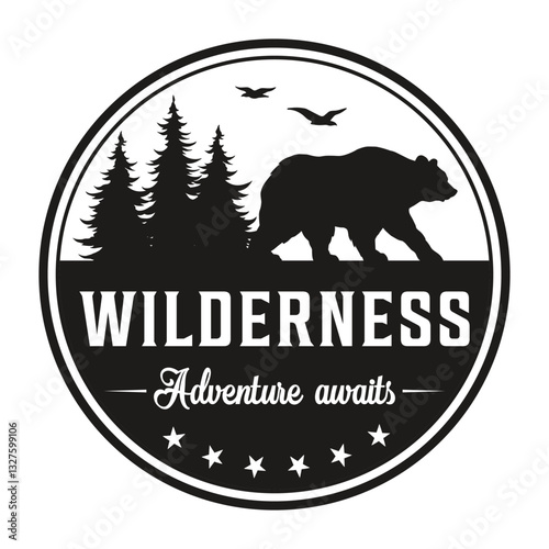 Wilderness logo showcasing adventure and nature