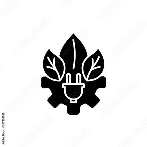 creative details biomass energy icon  vector illustration 