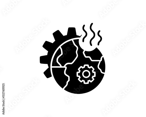creative details geothermal energy icon vector illustration 