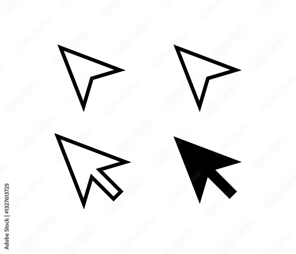 mouse arrow cursor icons in different styles mouse arrow cursor icons in different styles