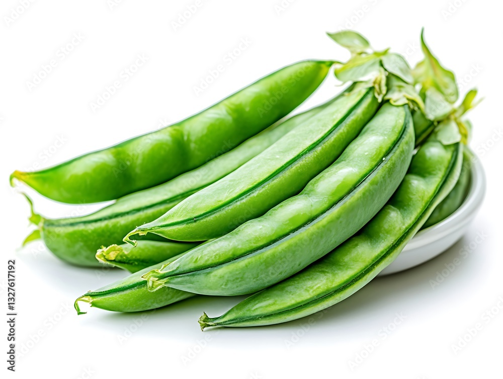 A Fresh Arrangement Of Green Pea Pods Arranged On Display A Fresh Arrangement Of Green Pea Pods Arranged On Display