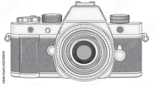 Camera illustration for photography design