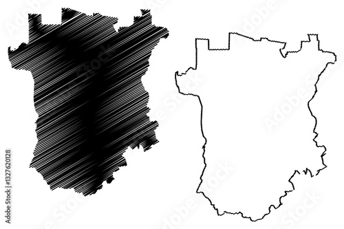 Chechnya (Russia, Subjects of the Russian Federation, Republics of Russia) map vector illustration, scribble sketch Chechen Republic map