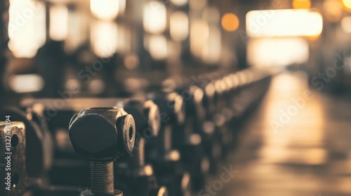 Industrial machinery parts in a factory setting.