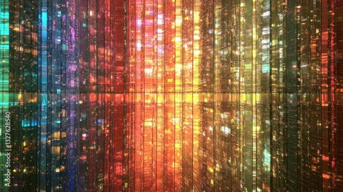 Wallpaper Mural Abstract Futuristic Cityscape: A Vibrant Digital Urban Design Torontodigital.ca