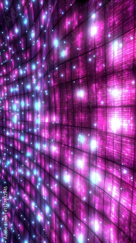 Wallpaper Mural Mesmerizing Digital Grids: A Vibrant Display of Technological Art Torontodigital.ca