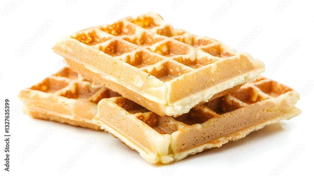 Stack of waffles isolated on white background Stack of waffles isolated on white background