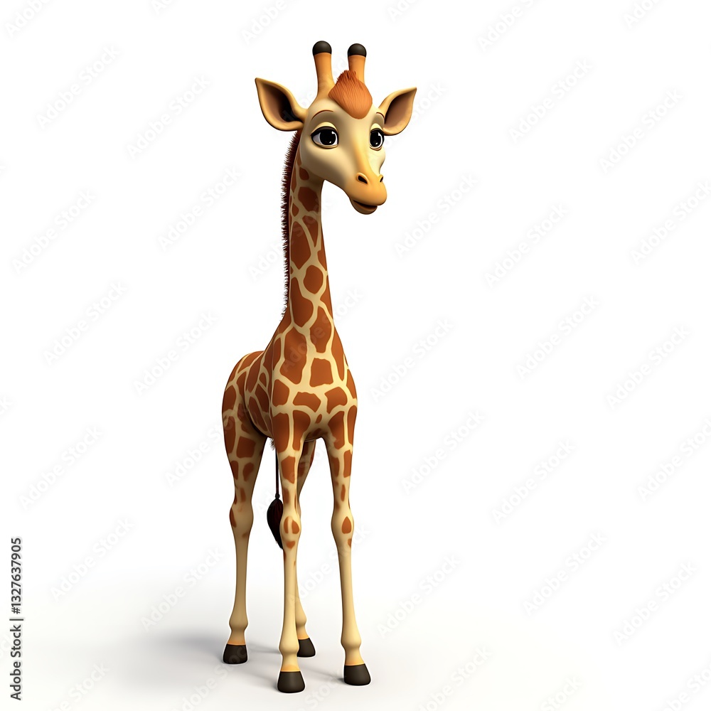Obraz premium giraffe on white background