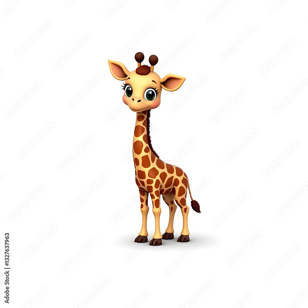 Obraz premium giraffe on white background