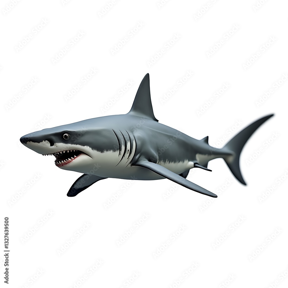 Obraz premium shark isolated on white background