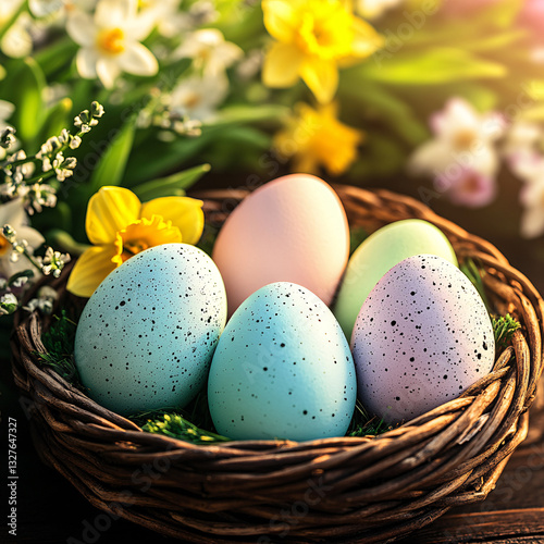 A representative image of Easter Day, featuring a vibrant and festive composition