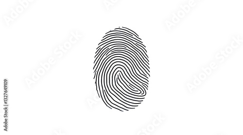 Wallpaper Mural A Unique Fingerprint Representing Individual Identity And The Mystery Of A Persons Unique Story In Stark Black Lines Against A Plain White Background Torontodigital.ca