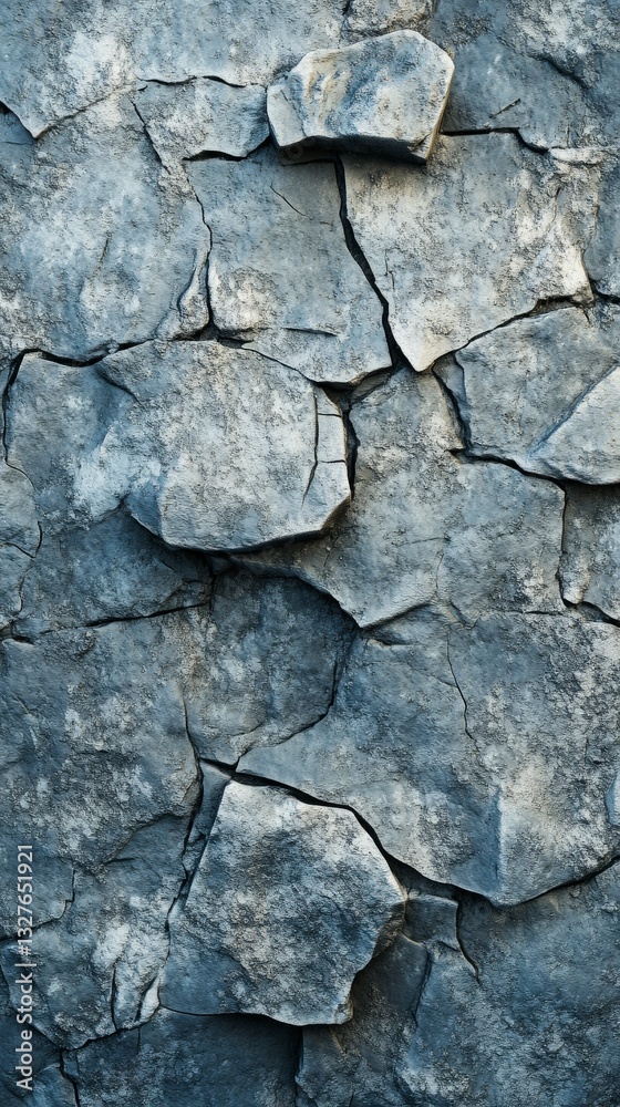 Obraz premium Stunning Gray Stone Wall Texture: A Detailed Look at Natural Rock Face