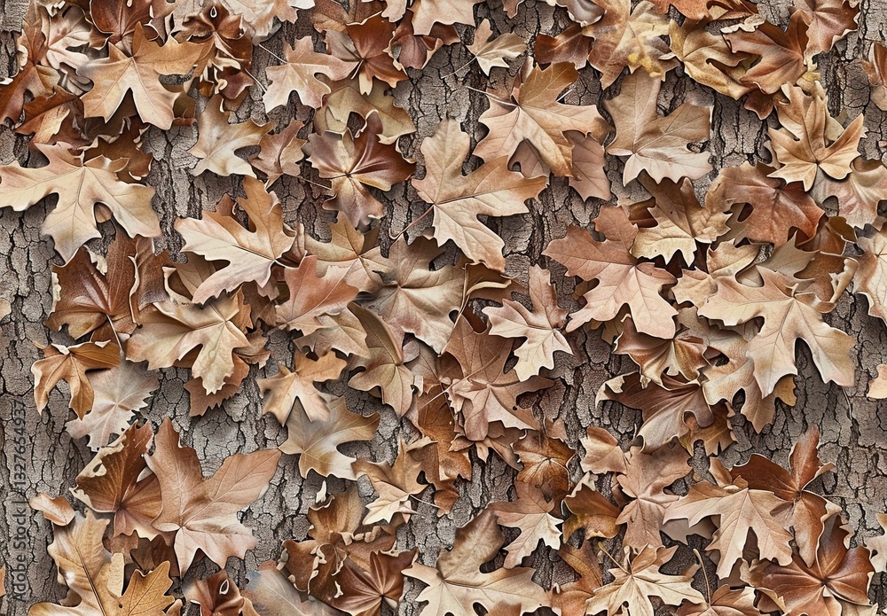 Suitable for hunting and military operations. The bush is adorned with fallen autumn leaves Suitable for hunting and military operations. The bush is adorned with fallen autumn leaves