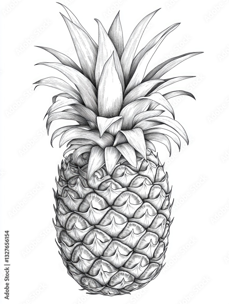 Obraz premium Pineapple Drawing