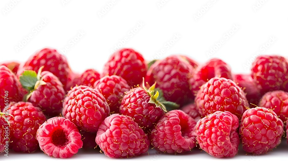 Fresh Raspberries isolated on white background Fresh Raspberries isolated on white background