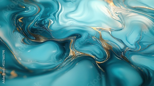 An abstract closeup of liquid marble textures