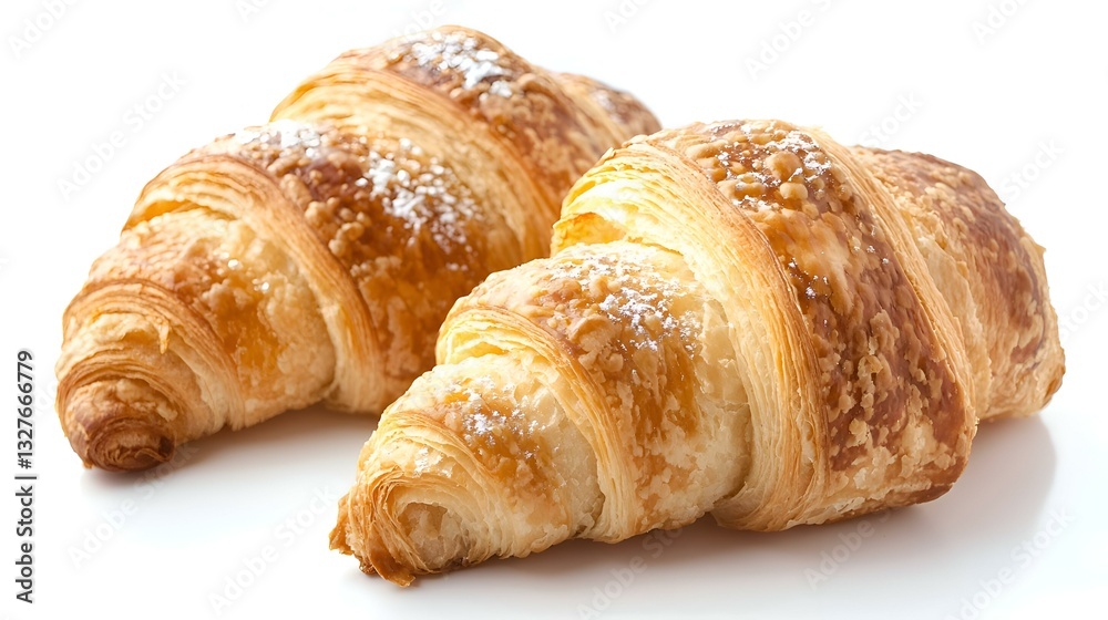 Croissants on white background Croissants on white background