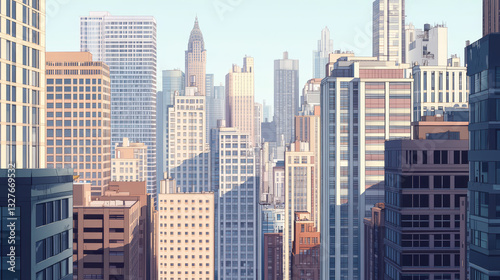 Wallpaper Mural Skyscrapers buildings isolated tower office city architecture house business apartment vector illustration Torontodigital.ca